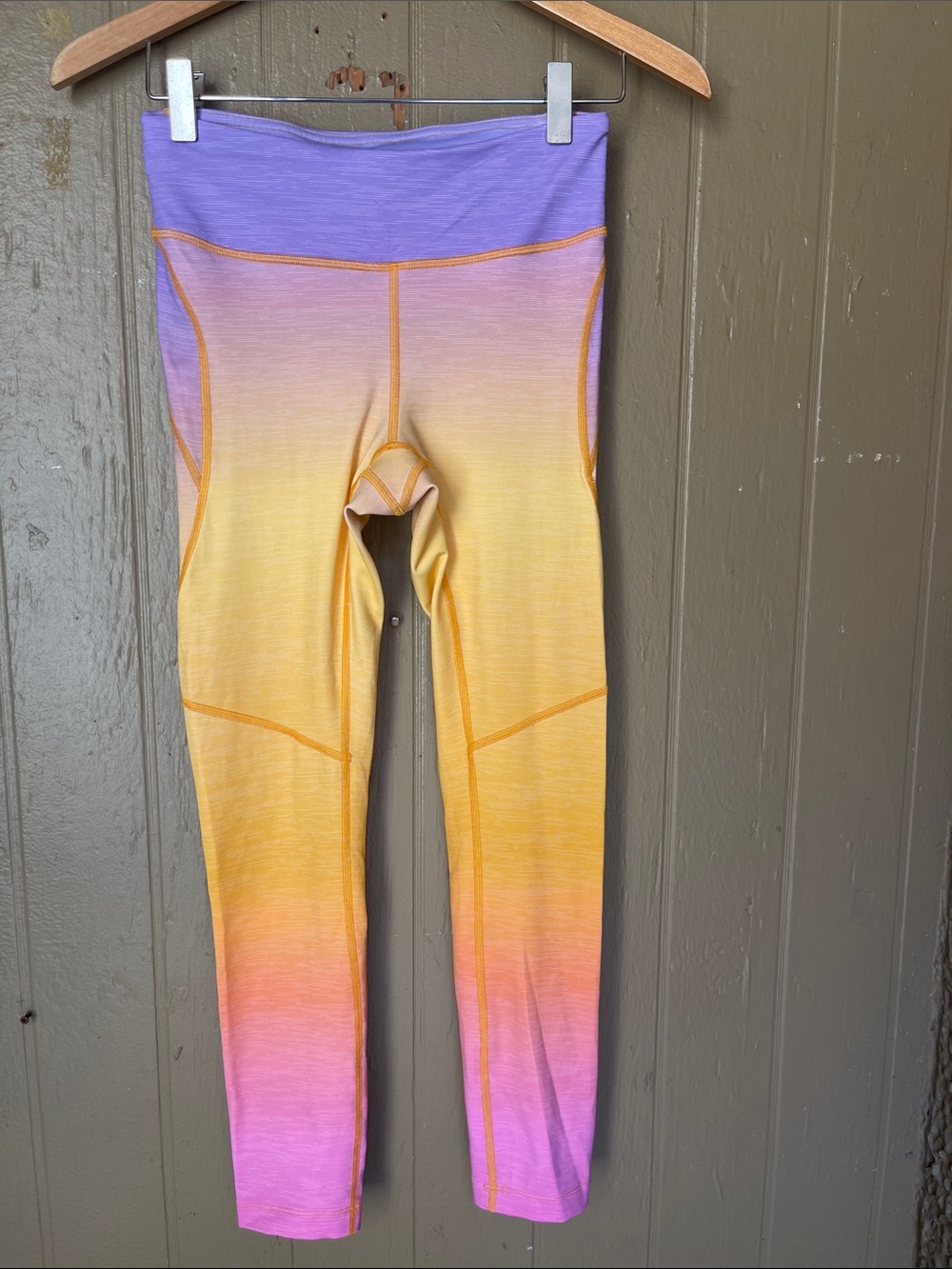Outdoor Voices Ombre Purple-Yellow Active Leggings Size S